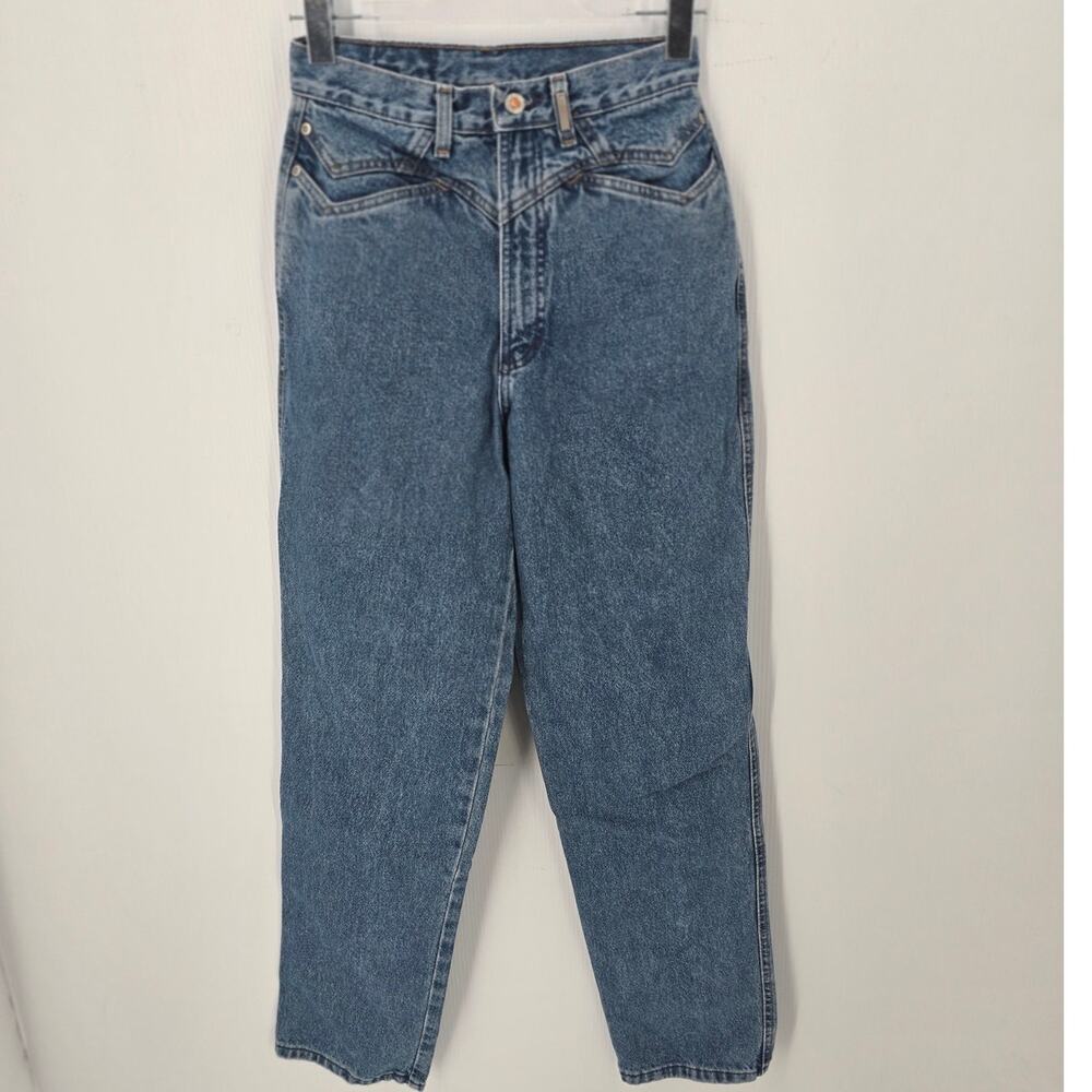 Vintage Rockies High Waist Denim Jeans Western Cotton Bare Bottom 80s 90s USA